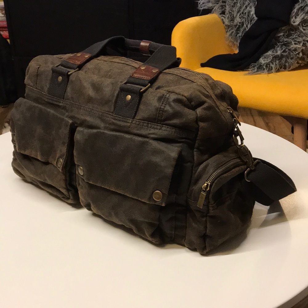 Distress Look Biker Duffle Bag